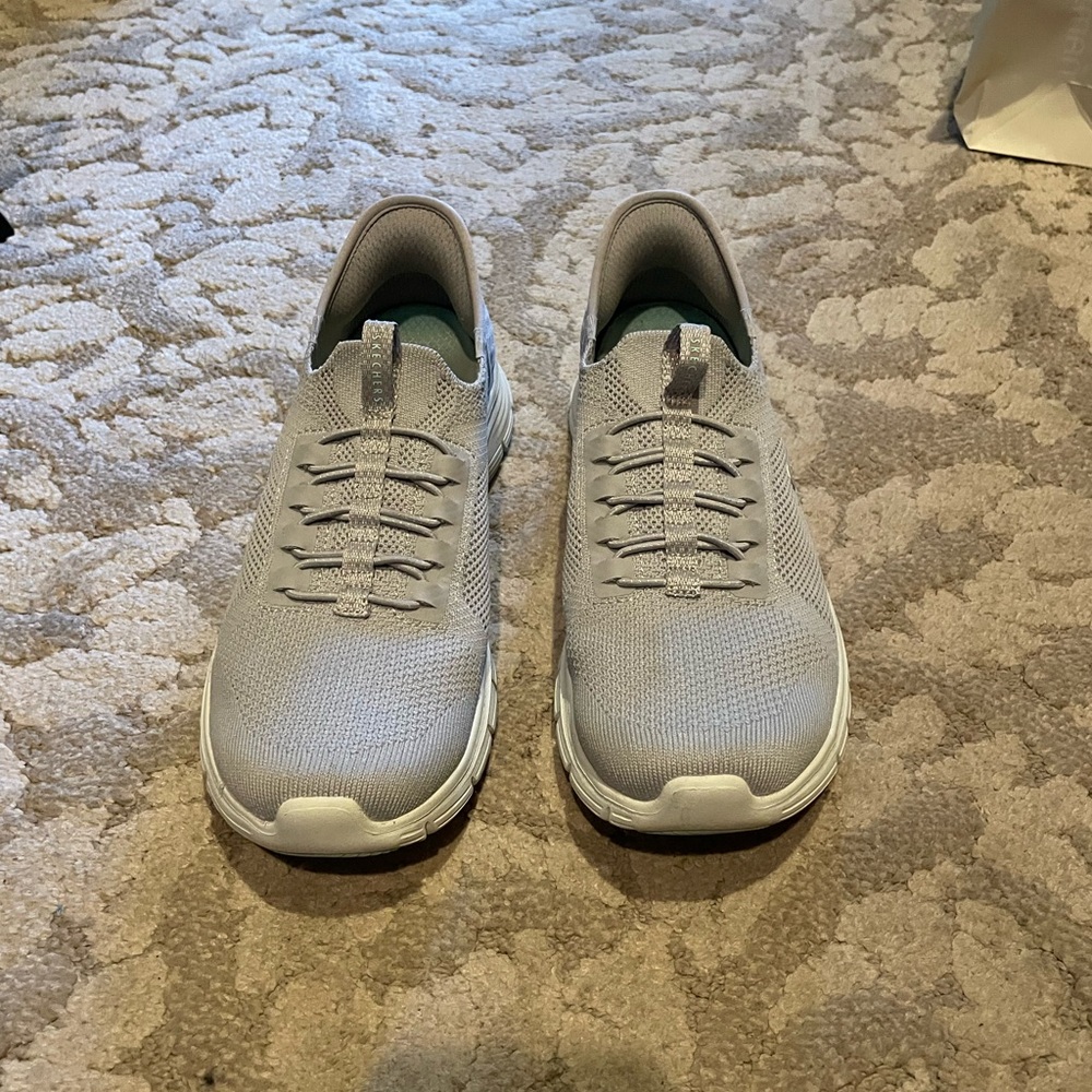 Ladies Gray Skechers Shoes